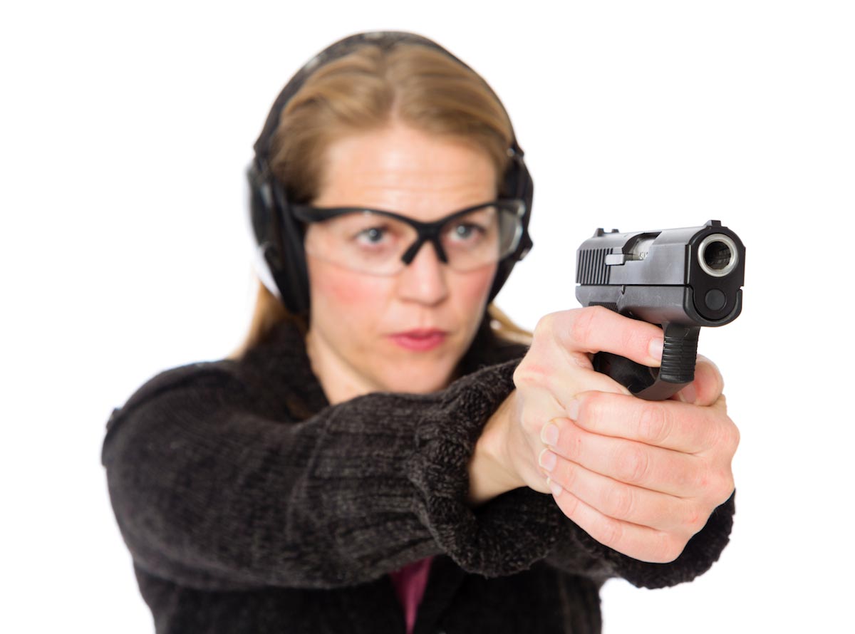 Woman-Aim-Gun-Firearm-Safety-Practice